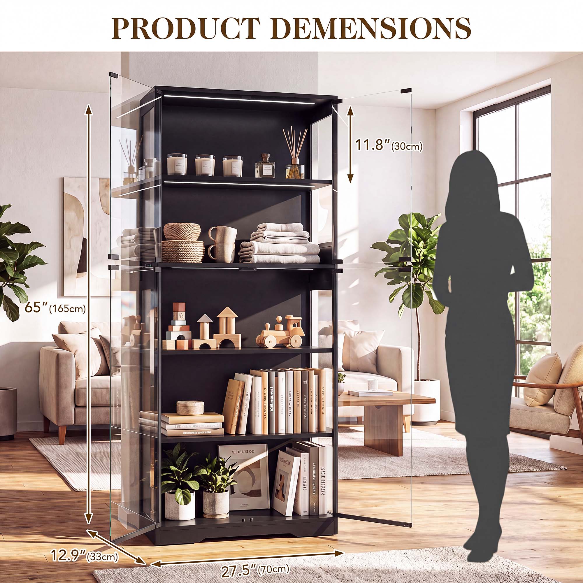 TCGBKAF 5‑Tier Display Cabinet - огляд і ціна Home Office In Living Room