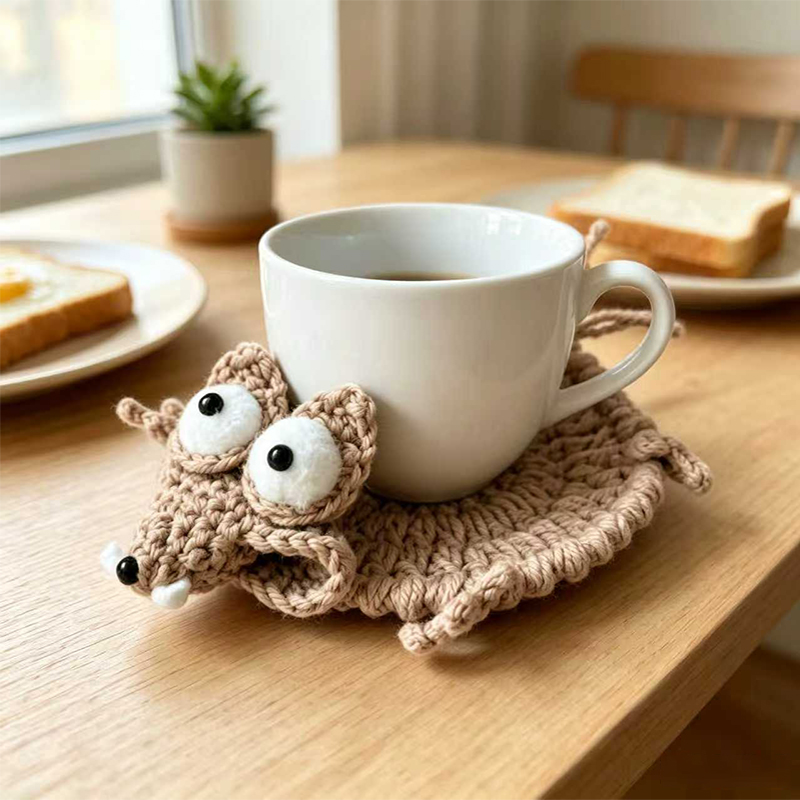 Cute Crochet Animal Coaster Ha - огляд і ціна Home Office Desk Ideas