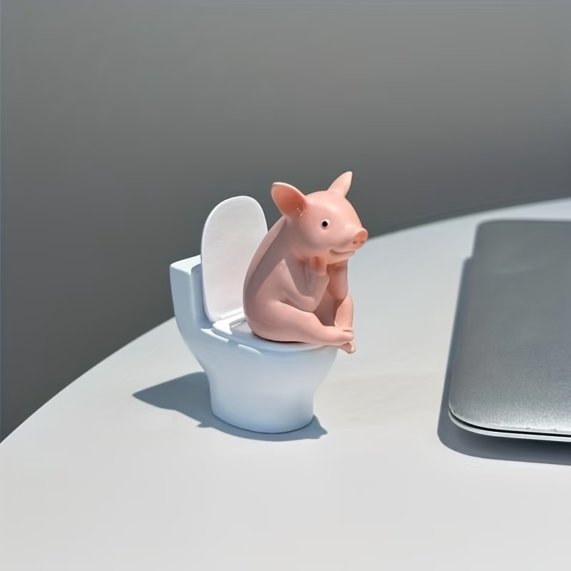1PC Cute A Little Pig Figurine - огляд і ціна Home Office Desk Ideas