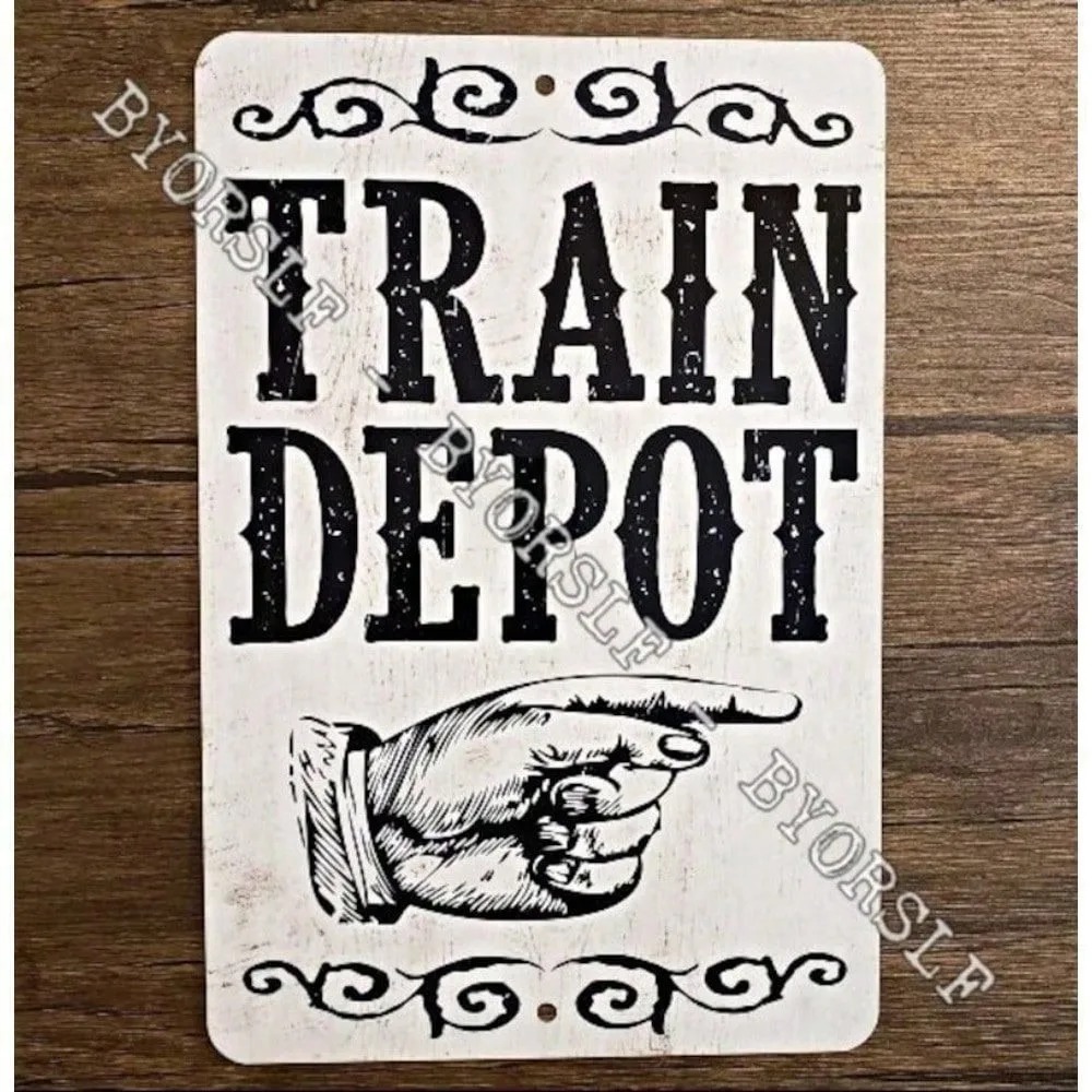 Vintage Retro Train Depot Alum - огляд і ціна Home Office Depot