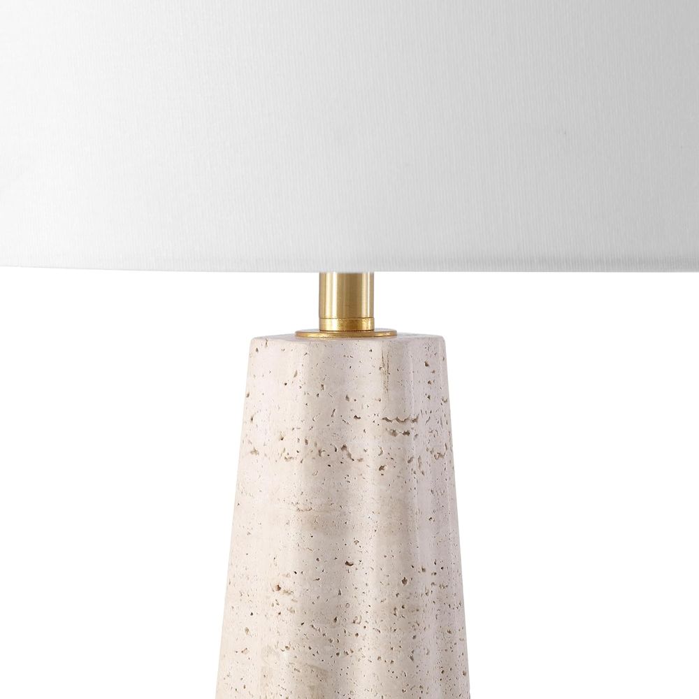 25-inch Travertine/White Table - огляд і ціна Home Office In Living Room