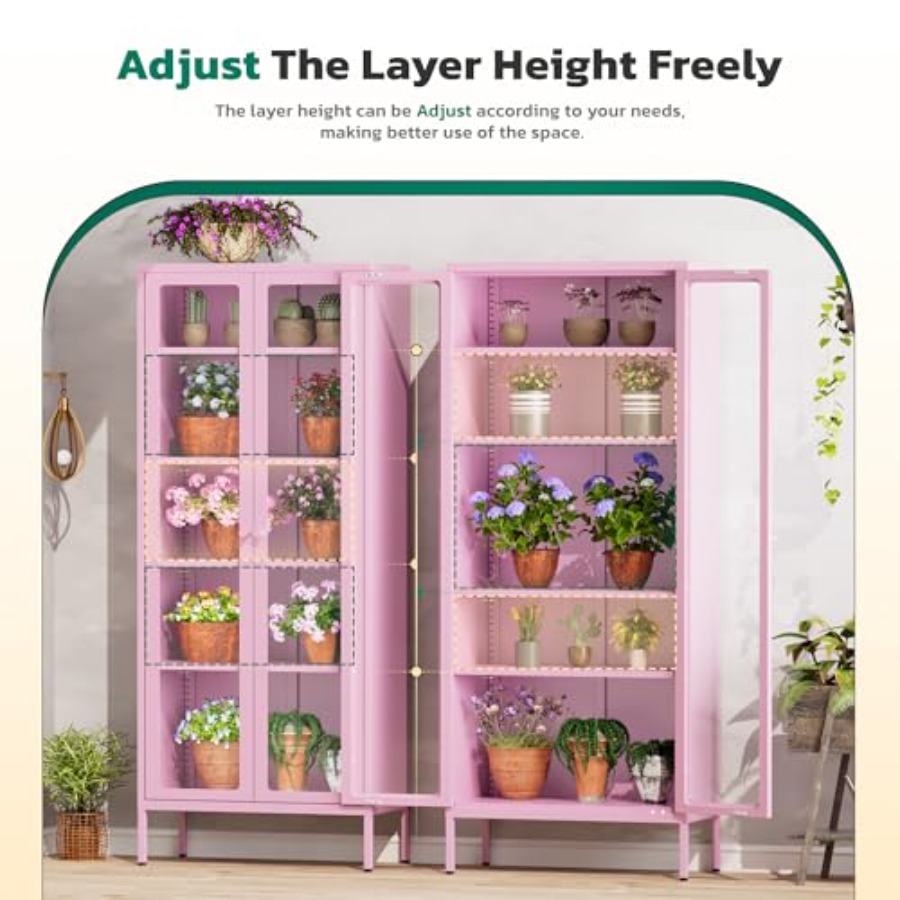 5-Tier Glass Display Cabinet f - огляд і ціна Home Office In Living Room