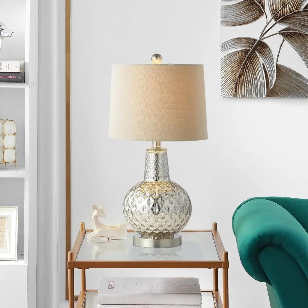 24-inch Silver/Ivory Shade LED - огляд і ціна Home Office In Living Room